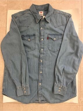 Levis Western pearl snap L new with tags